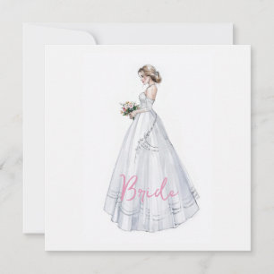 Bridal Shower Wedding Dress Card