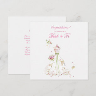 Bridal Shower Wedding Dress Congratulations  Card