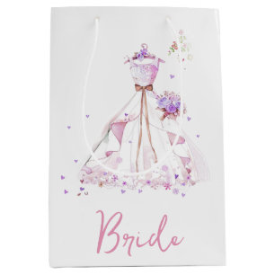 Bridal Shower Wedding Dress Medium Gift Bag