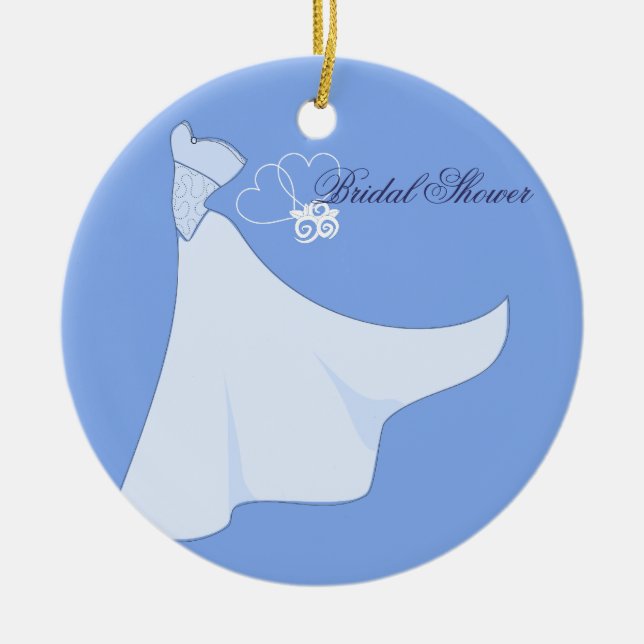 Bridal Shower Wedding Dress Ornament (Front)