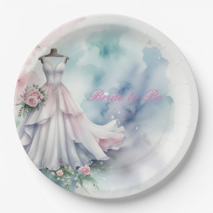 Bridal Shower Wedding Dress Paper Plate