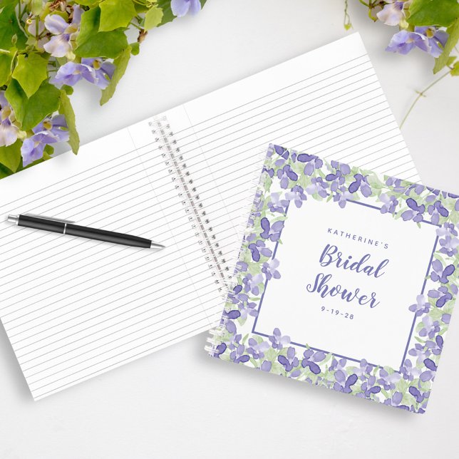 Bridal Shower Wedding Periwinkle Gift Tracker List Notebook (Creator Uploaded)