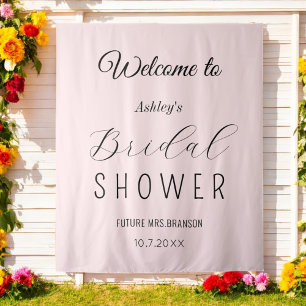 Bridal Shower Welcome Blush Pink  Tapestry
