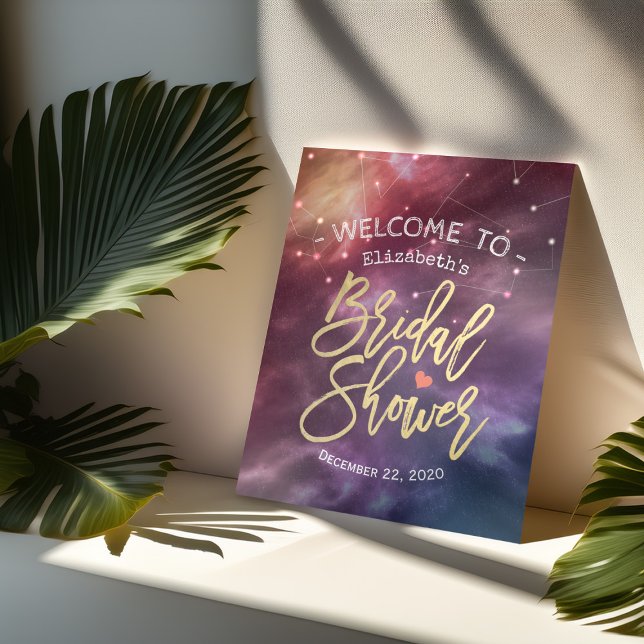 Bridal Shower Welcome Galaxy Nebula Constellations Poster (Creator Uploaded)
