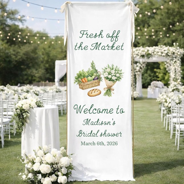 Bridal Shower Welcome Sign Fabric Banner, Personal (Creator Uploaded)