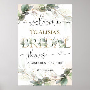 Bridal Shower Welcome Sign Poster