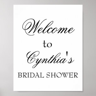 Bridal Shower Welcome Sign Poster
