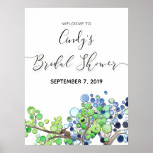 Bridal Shower Welcome sign - Romantic Forest