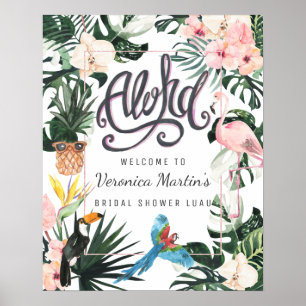 Bridal Shower Welcome Sign   Tropical Chic