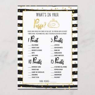 Bridal Shower Whats in Your Purse Game Invitation