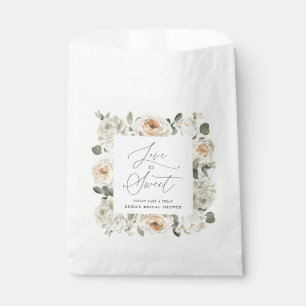 Bridal Shower White Floral Favour Bag