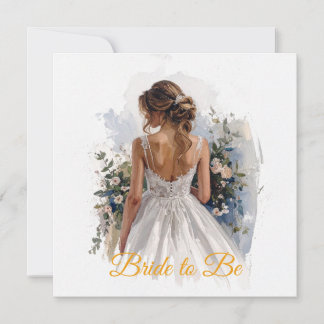 Bridal Shower White Wedding Dress Congratulations