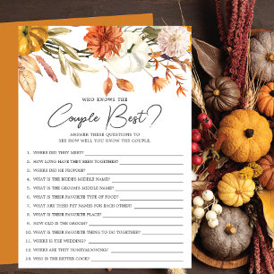 Bridal Shower Who Knows The Couple Best Game Invitation
