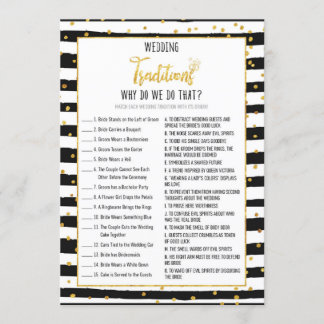 Bridal Shower Why Do We Do That Game Invitation