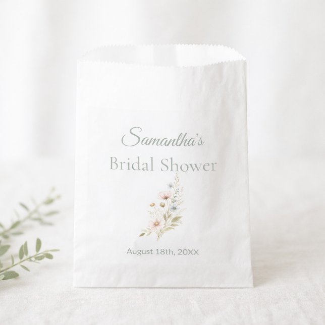 Bridal Shower Wildflower Garden Party Guest Favour Bag (Creator Uploaded)