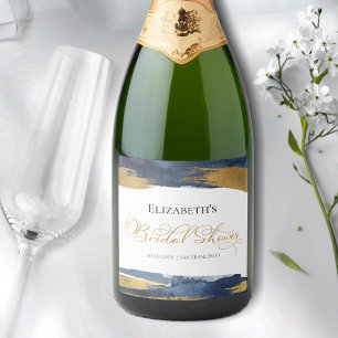 Bridal Shower Wine Label Watercolor Abstract