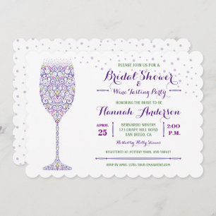 Bridal Shower Wine Tasting Party Invitation