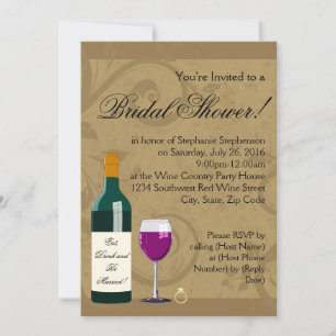 Bridal Shower Wine Theme Invitation