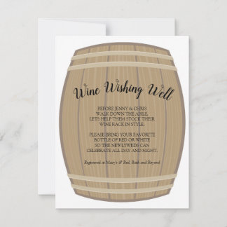 Bridal Shower Wine Wishing Well Card