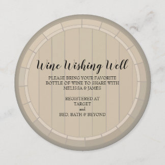 Bridal Shower Wine Wishing Well Circle Card