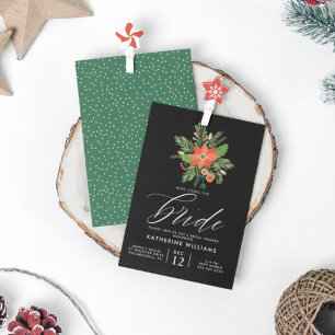 BRIDAL SHOWER   Winter Christmas Bouquet Invitation