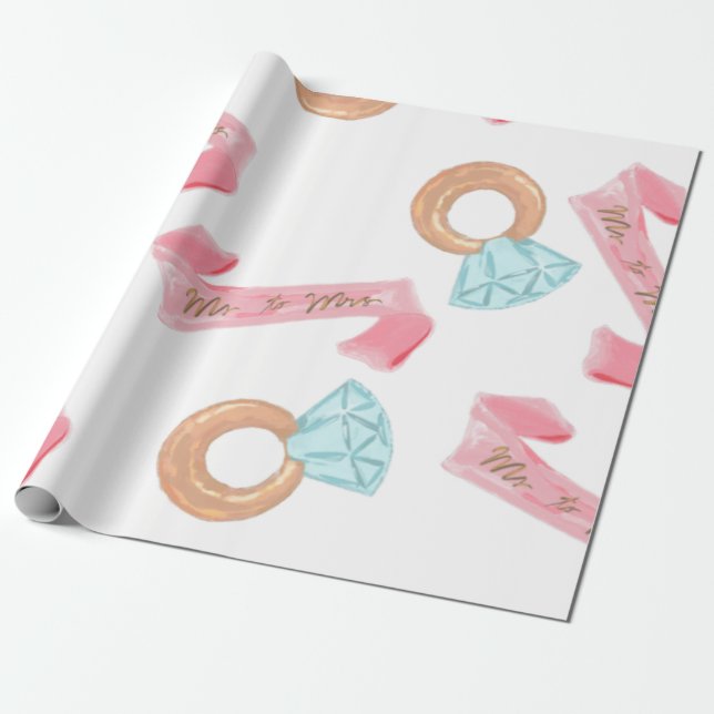 bridal shower wrapping paper (Unrolled)