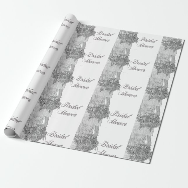 Bridal Shower Wrapping Paper (Unrolled)