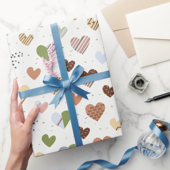 Bridal shower wrapping paper for lady in hearts sh (Gifting)