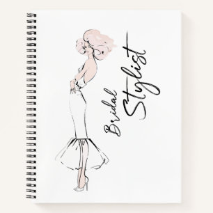 Bridal Stylist girl in wedding dress Notebook