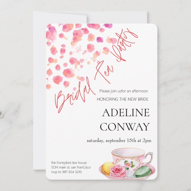 Bridal Tea Celebration Invitation (Front)