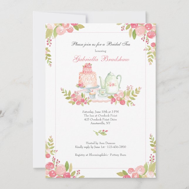 Bridal Tea Invitation (Front)