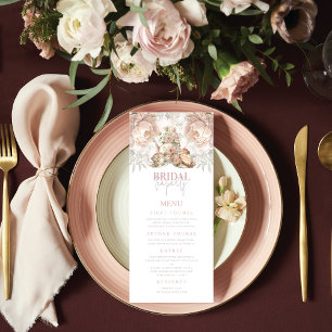 Bridal Tea Party Elegant Pastel  Menu
