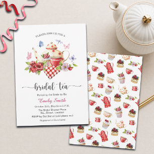 Bridal Tea Party Floral Bridal Shower  Invitation