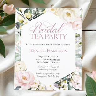 Bridal tea Party Floral Bridal Shower invitation
