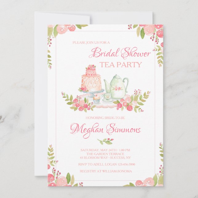 Bridal Tea Party Invitation (Front)
