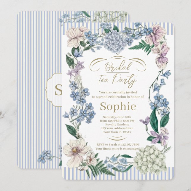 Bridal Tea Party Invitation (Front/Back)