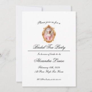 Bridal Tea Party Marie Antoinette Baroque Rococo Invitation