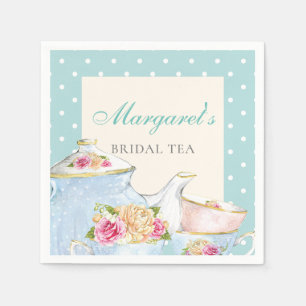 Bridal Tea Party Personalised Polka dot Napkin