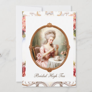 Bridal Tea Party Rococo Marie Antoinette Invitation