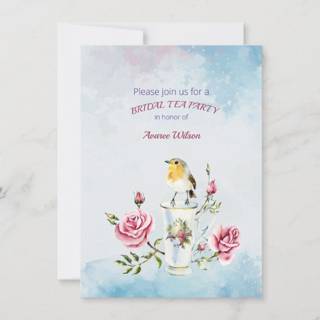 Bridal Tea Party Shower Invitation (Front)