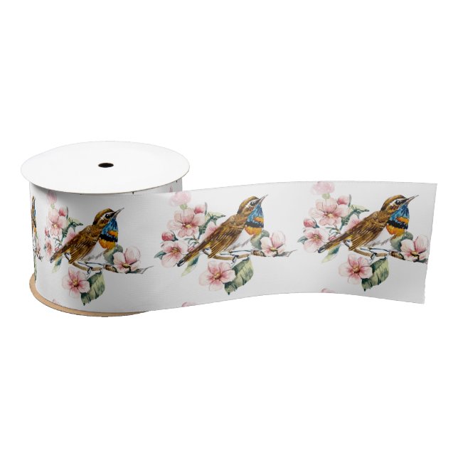 Bridal Tea Party Watercolors  Satin Ribbon (Spool)