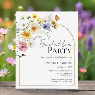 Bridal tea Party Wildflower Boho Bridal Shower