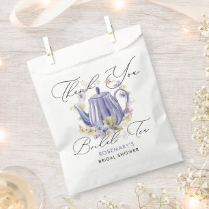Bridal Tea Purple Teapot Bridal Shower Favour Bag