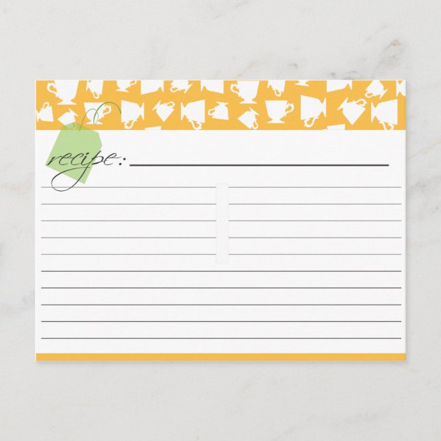 Bridal Tea Recipe Card (Front)