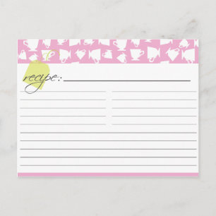 Bridal Tea Recipe Card