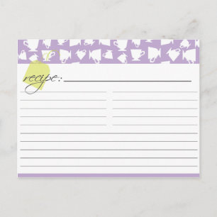 Bridal Tea Recipe Card