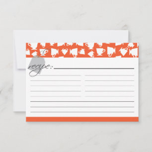 Bridal Tea Recipe Card - Orange