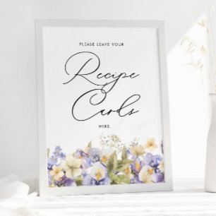 Bridal Tea Recipe Cards Bridal Shower Poster