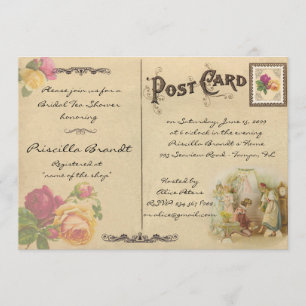 Bridal Tea Shower Honouring, style old Postcard 6