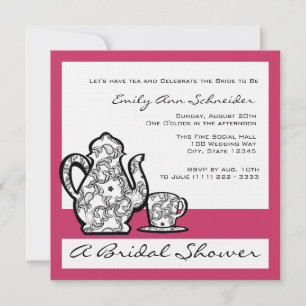 Bridal Tea with Changeable Colour Invitation